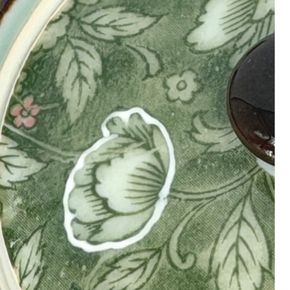 Arita Ware Japanese Tea Set Green Floral Teapot Cups Made in Japan Vintage 96-04
